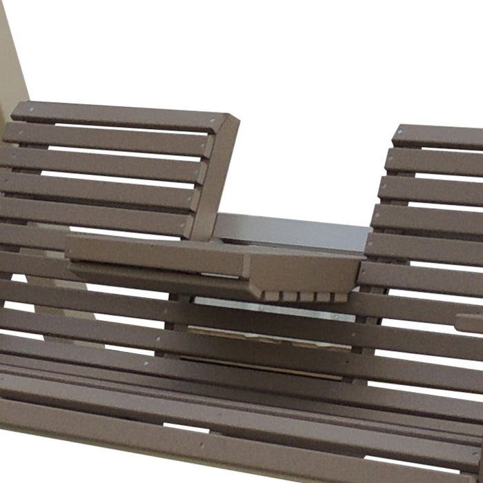 Amish Rollback 5 Foot Settee Swing with Fold Down Cup Holders