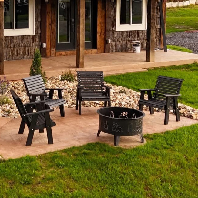 Rollback Poly Lumber Chairs Amish Made Front Facing