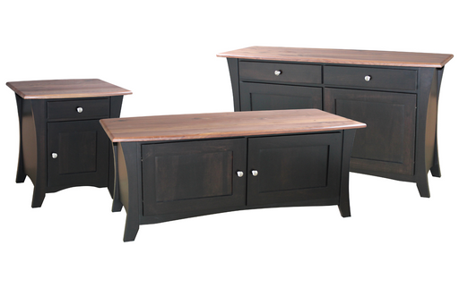 Amish Roseberry Enclosed Living Room Tables - Amish Contemporary Living Room Tables - Solid Maple Living Room Tables - Ashery Woodworking