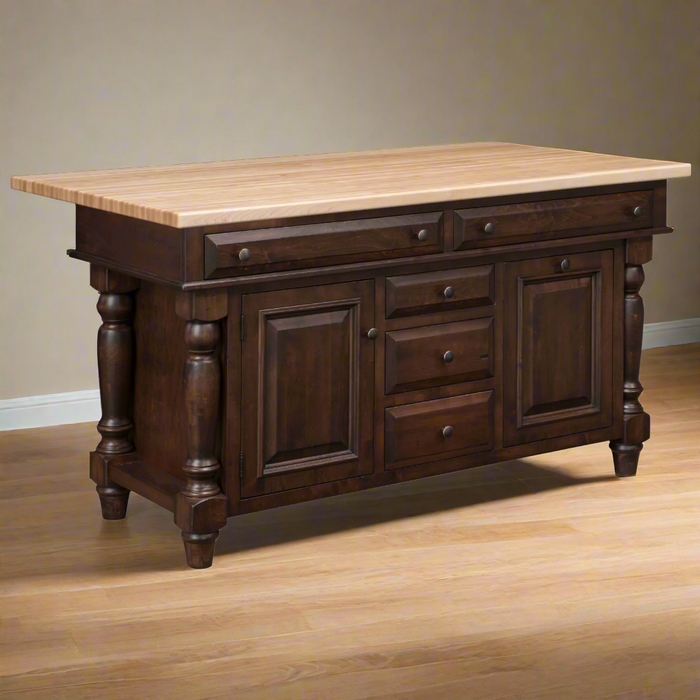 Amish Roseburg 72" Island Kitchen Islands: 70-79" Traditional