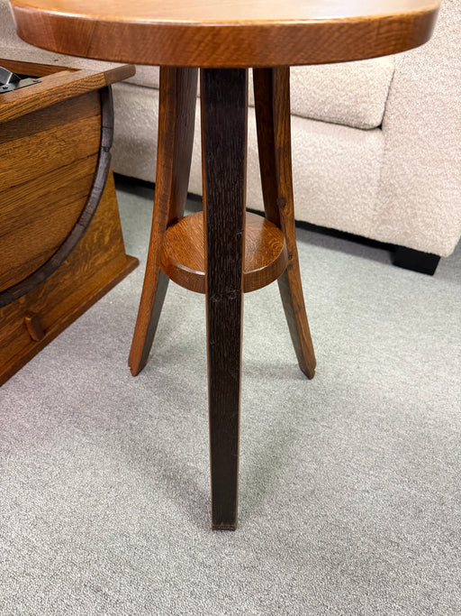 Amish Rustic Barrel Stave Leg for Small End Table