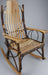 Amish Rustic Hickory Log Jumbo Rocking Chair with Rustic Bark Cabin Log Rocker
