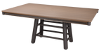 Amish Rustic Poly Log 44"x72" Dining Table - Antique Mahogany on Brown - Tangent Poly