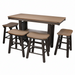 Amish Rustic Poly Log Breakfast Bar Table With 4 Saddle Bar Stools - Antique Mahogany on Brown - Tangent Poly - 20 Year Warranty - Set Photo Blank Backgorund