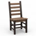 Amish Rustic Poly Log Ladderback Dining Chair - Antique Mahogany on Brown - Tangent Poly