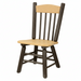 Amish Rustic Poly Log Spindle Back Dining Chair - Antique Mahogany on Brown - Tangent Poly - 20 Year Warranty