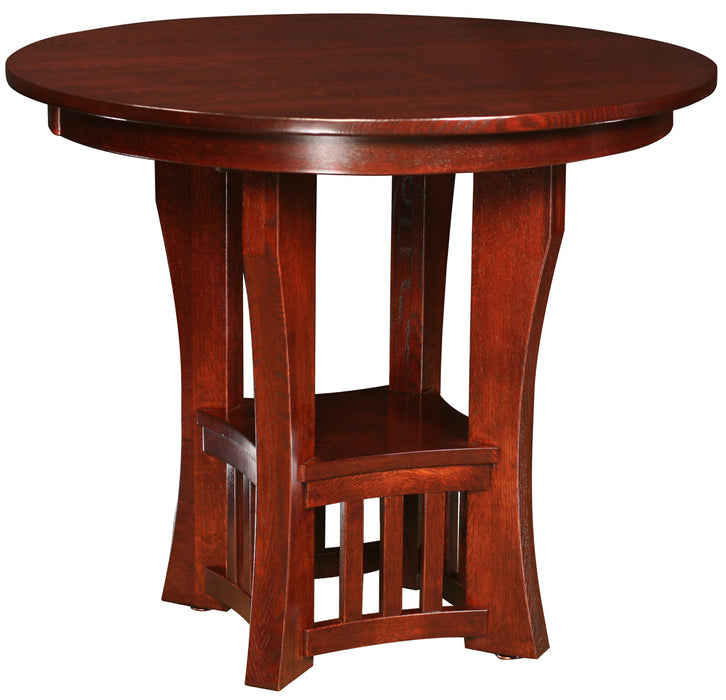 Amish Salida Pub Table Single Pedestal Pub Tables Mission