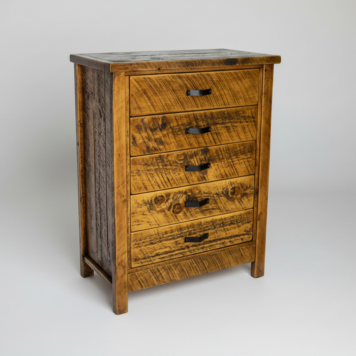 Amish Sawyer Reclaimed Wood Chest of Drawers Cabin Rustic Furniture