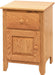 Amish Scenic Shaker 1-Drawer 1-Door Nightstand 9a - J&M Woodworking - Solid Wood Amish Bedroom Furniture - Golden Oak Shaker Bedroom 