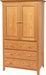 Amish Scenic Shaker 3-Drawer Armoire 6 - J&M Woodworking - Solid Wood Amish Bedroom Furniture - Golden Oak Shaker Bedroom 