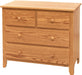 Amish Scenic Shaker 4 Drawer Dresser 4b - J&M Woodworking - Solid Wood Amish Bedroom Furniture - Golden Oak Shaker Bedroom 