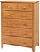 Amish Scenic Shaker 6 Drawer Chest of Drawers 2 - J&M Woodworking - Solid Wood Amish Bedroom Furniture - Golden Oak Shaker Bedroom 