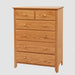 Amish Scenic Shaker 6 Drawer Chest of Drawers 2 - J&M Woodworking - Solid Wood Amish Bedroom Furniture - Golden Oak Shaker Bedroom 