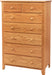 Amish Scenic Shaker 7-Drawer Chest of Drawers 3 - J&M Woodworking - Solid Wood Amish Bedroom Furniture - Golden Oak Shaker Bedroom 