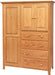 Amish Scenic Shaker Chifforobe - J&M Woodworking - Solid Wood Amish Bedroom Furniture - Golden Oak Shaker Bedroom 1