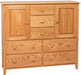 Amish Scenic Shaker His & Hers Chest 20 - J&M Woodworking - Solid Wood Amish Bedroom Furniture - Golden Oak Shaker Bedroom