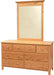 Amish Scenic Shaker Short Dresser & Mirror - J&M Woodworking - Solid Wood Amish Bedroom Furniture - Golden Oak Shaker Bedroom