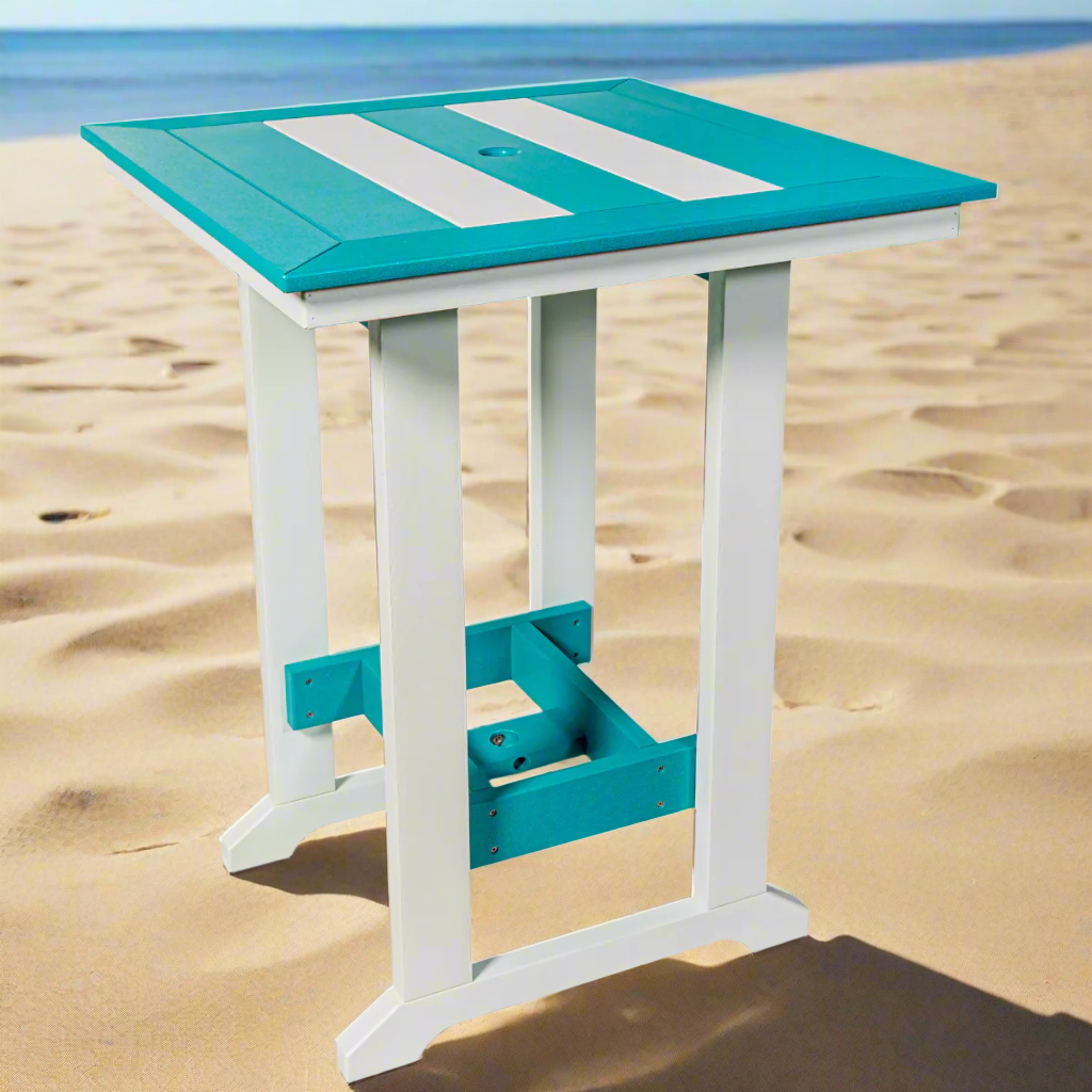 Amish Seabreak 32" Bar Table
Amish Made Poly Bar Table
Aruba Blue on Bright White