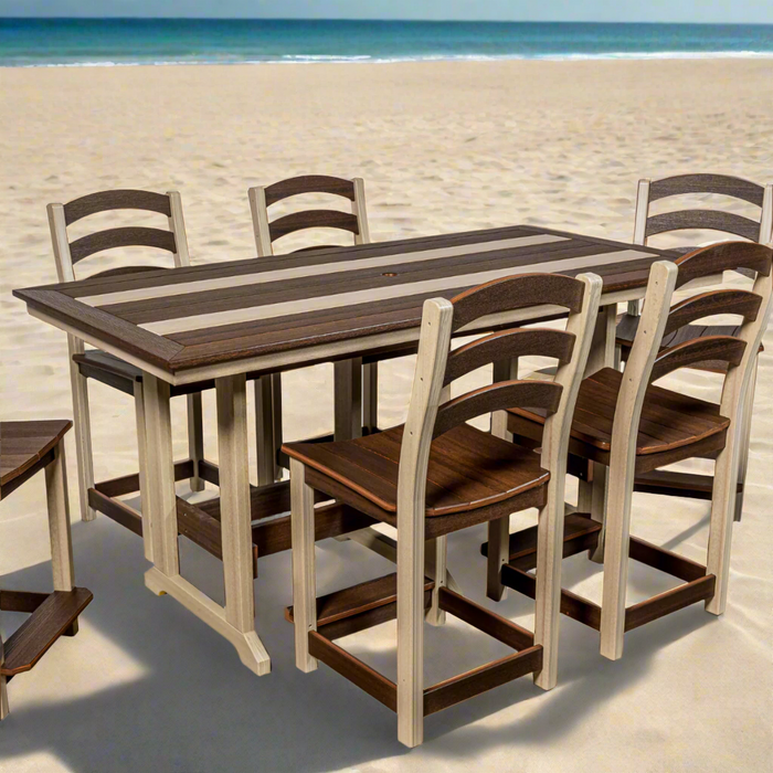 Amish Seabreak 36" x 72" Dining/ Counter/ Bar Table
Amish Made Poly 36" x 72" Table
Coastal Gray on Birchwood