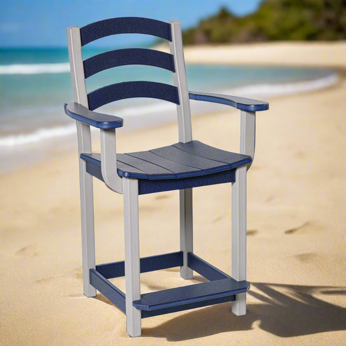 Amish Seabreak Bar Chair
Amish Made Poly Bar Chair
Patriot Blue on Light Gray