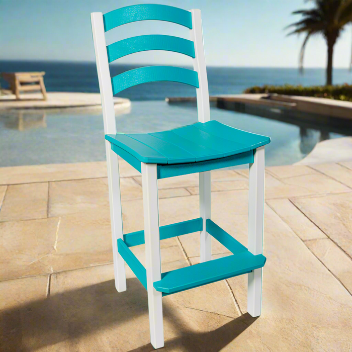 Amish Seabreak Bar Chair
Amish Made Poly Bar Chair
Aruba Blue on Bright White