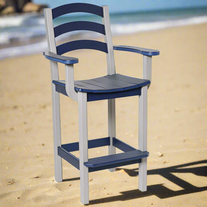 Amish Seabreak Bar Chair w/ Arms
Amish Made Poly Bar Chair w/ Arms
Patriot Blue on Light Gray