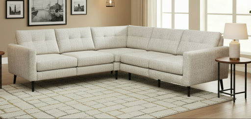 Amish Serene 2x2 Sectional Flat Arm Stationary Sectionals Heartland Fabric Indoor Fabric Mid-Century Modern