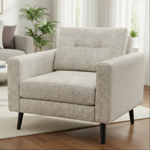 Amish Serene Chair Flat Arm Stationary Chairs Heartland Fabric Indoor Fabric Mid-Century Modern