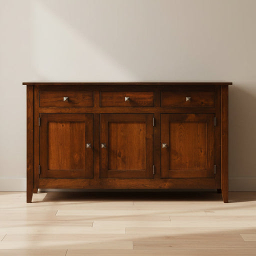 Amish Settlers Ridge 3-Door Buffet
Hardware: P3015 OBH Knobs
1 Adjustable Wood Shelf