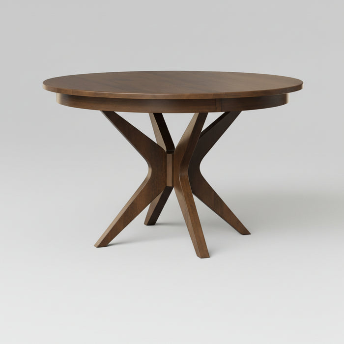Amish Seymour Dining Set Single Pedestal Table & Chair Sets Mid-Century Modern