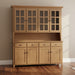Amish Shaker 4 Door Hutch Gridded Doors with Tapered Shaker Leg 