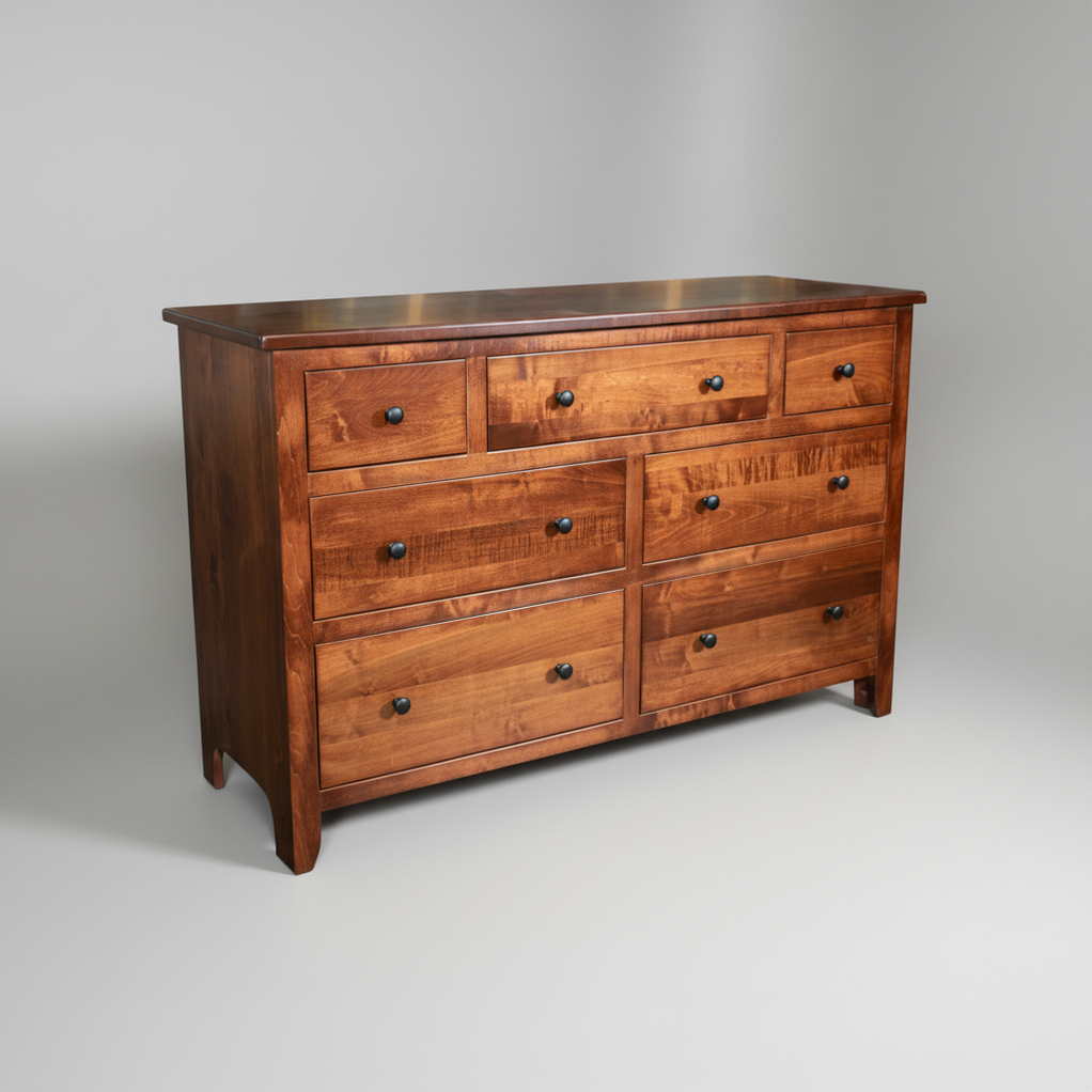 Amish Shaker Dresser (Optional Mirror) — Our Family Craft Shop