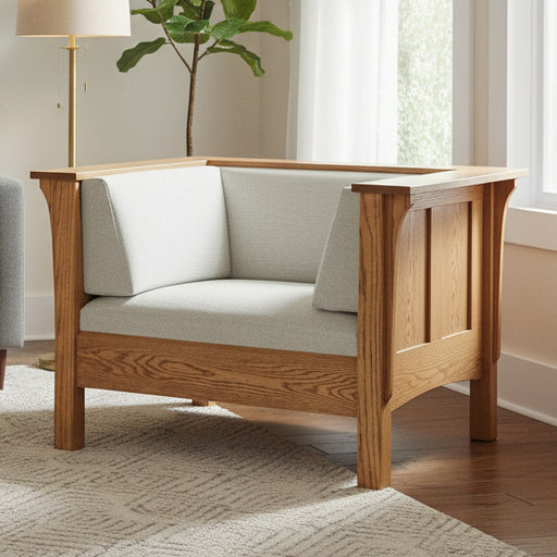 Amish Shaker Chair - Quality Fabrications - Stickley Mission Craftsman Style Living Room Chair