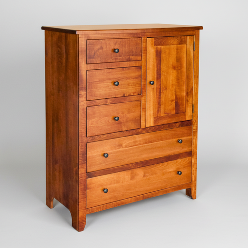 Amish Shaker Gentleman's Chest of Drawers Solid Maple OCS-113 Michaels Stain
