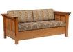 Amish Shaker High Back Sleeper Sofa - Quality Fabrications - Amish Made Stickley Style Sleeper Sofa - Closed Photo - No Background
