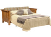 Amish Shaker High Back Sleeper Sofa - Quality Fabrications - Amish Made Stickley Style Sleeper Sofa - Open Photo - No Background