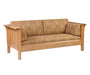 Amish Shaker High Back Sofa - Quality Fabrications - Amish Made Stickley Mission Style Sofa - No Background