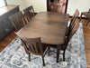 Shaker Leg Table Bow End Shape Beveled Edge Cherry Wood 119 Cappuccino Front Facing