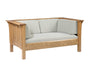 Amish Shaker Love Seat - Quality Fabrications - Amish Made Stickley Mission Style Sofa - No Background