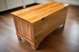 Amish Shaker Panel Cedar Chest - Amish Cedar Chest  - Solid Cherry Cedar Chest - Sap Cherry - Natural Finish