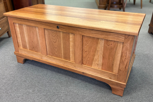 Amish Shaker Panel Cedar Chest - Cedar Lined - Amish Cedar Chest - Solid Cherry Cedar Chest