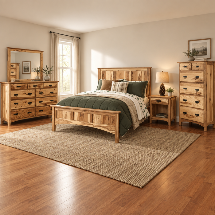 Amish Shaker Paneled Bedroom Set 5-Pc.