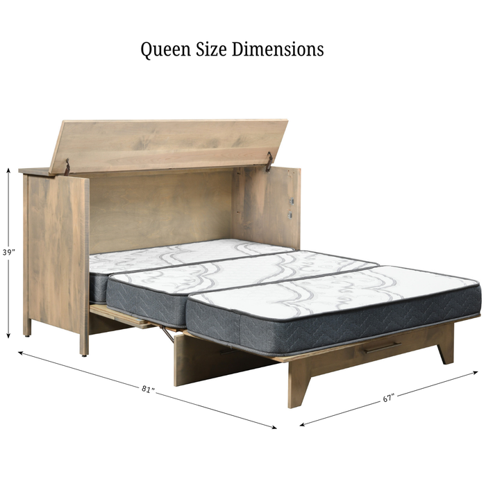 Amish Shaker Murphy Cabinet Hide-A-Bed