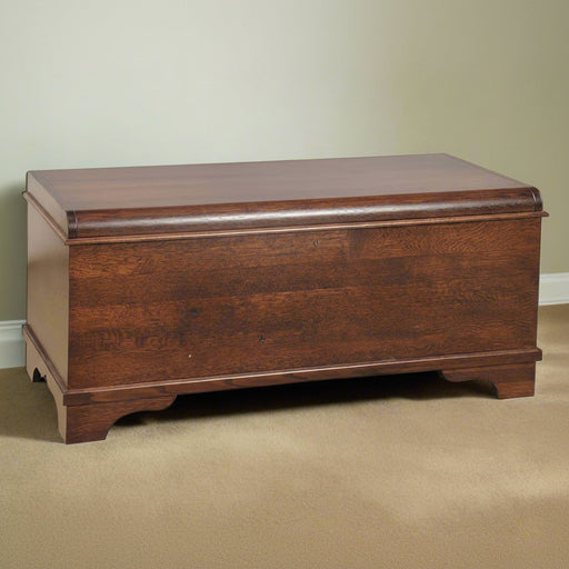 Shaker Waterfall Top Cedar Chest Amish Made Front Facing
