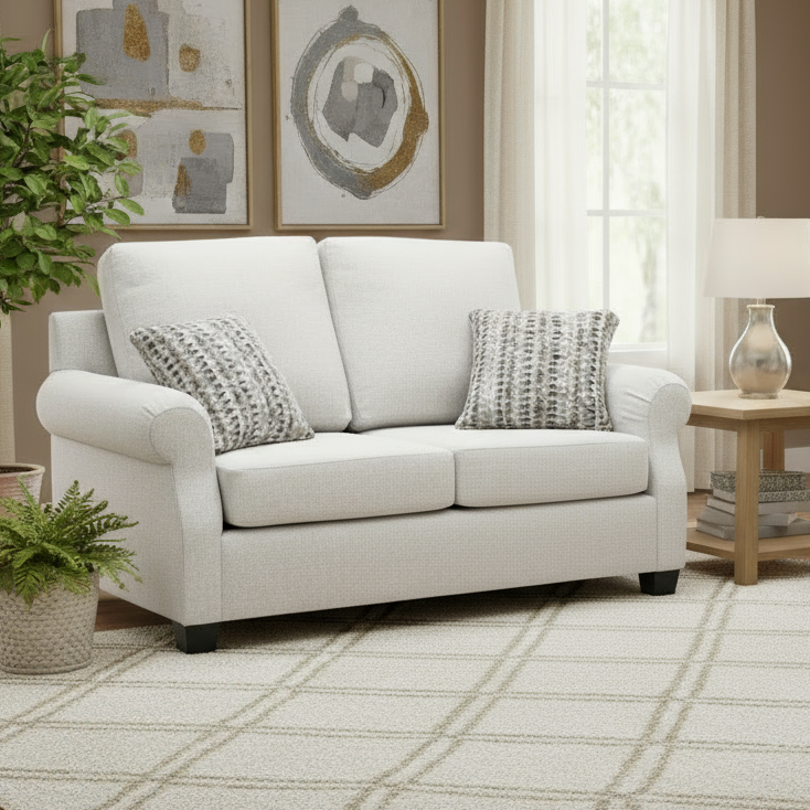 Amish Shannon Loveseat Stationary Love Seats Indoor Fabric Traditional Weaver's Fabrics