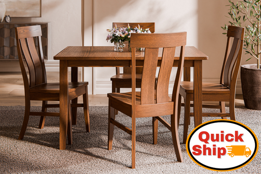 Amish Shawnee Leg Dining Table Set - Solid Oak, Hickory, or Maple - Ready in 3 Days - Quick Ship 7