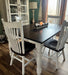 Farmhouse Shreveport Leg Dining Table with Post Mission Dining Chair Front Facing