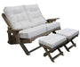 Amish Siesta Caribbean Folding Love Seat - Siesta Outdoors - Sunbrella Fabric - Amish Made Outdoor Loveseat 1