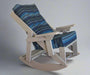 Amish Siesta Caribbean Rocking Chair - Stanton Lagoon Sunbrella Fabric - Weatherwood Poly - Siesta Outdoors - Main Photo