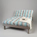 Amish Siesta Daybed Full Size - Gateway Mist Sunbrella Fabric - Weatherwood Poly - Main Photo Non Zoom